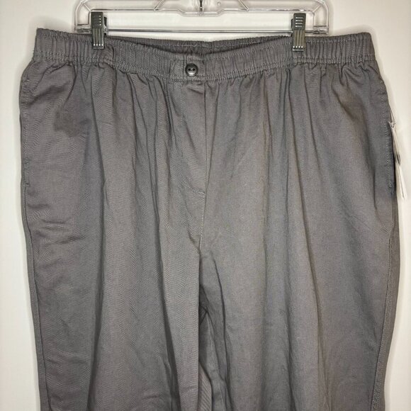 WOMAN WITHIN NEW Pull On Pant Womens 22W Gray Elastic Waist Stretch - Picture 4 of 8